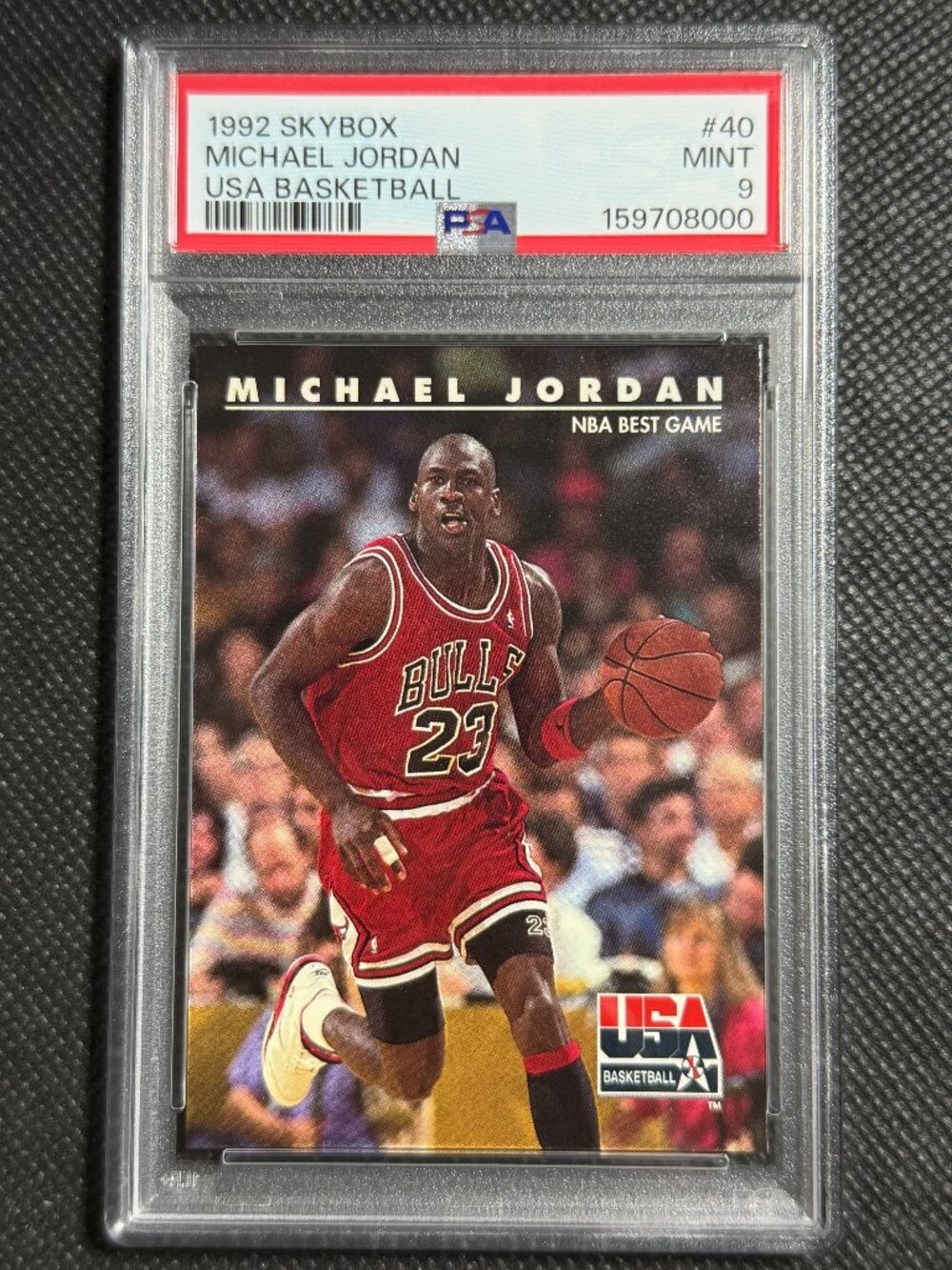 1992 Skybox USA Basketball #40 Michael Jordan PSA 9 MINT BULLS HOF
